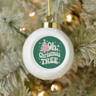 Oh Weihnachtsbaum Licht Frohe Weihnachten Xmas  Keramik Kugel-Ornament