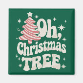 Oh Weihnachtsbaum Licht Frohe Weihnachten Xmas  Magnet (Vorne)