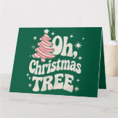 Oh Weihnachtsbaum Licht frohe WeihnachtsWeihnachte Karte (Vorderseite)