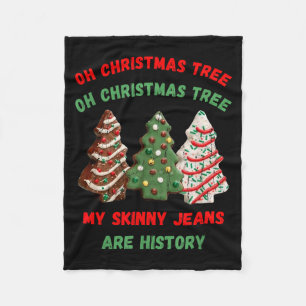 Oh Weihnachtsbaum Meine engen Jeans sind Geschicht Fleecedecke