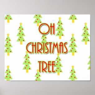 oh Weihnachtsbaum Mitte des Jahrhunderts Design Re Poster