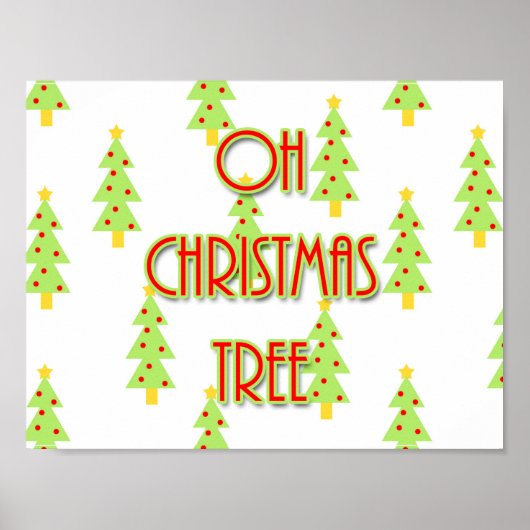 oh Weihnachtsbaum Mitte des Jahrhunderts Design Re Poster (Vorne)