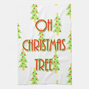 oh Weihnachtsbaum Mitte des Jahrhunderts modern gr Küchentuch
