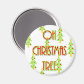 oh Weihnachtsbaum Mitte des Jahrhunderts moderne g Magnet (Vorderseite/Rückseite)