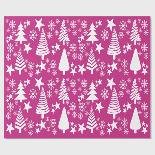 Oh Weihnachtsbaum Pink Packpapier (Flach)