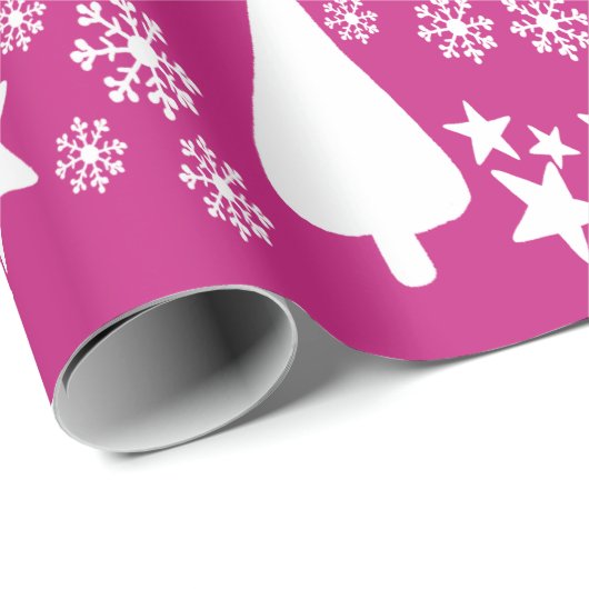 Oh Weihnachtsbaum Pink Packpapier (Rolleneckpunkt)
