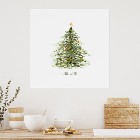 Oh, Weihnachtsbaum Poster (Küche)