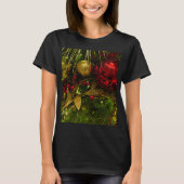 Oh Weihnachtsbaum Rot & Gold Ornamente Frauen T-Shirt (Vorderseite)