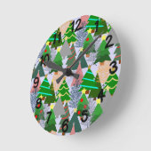 Oh Weihnachtsbaum! Runde Wanduhr (Winkel)