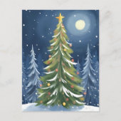 Oh Weihnachtsbaum | Snowy Winter Wonderland Feiertagspostkarte (Vorderseite)