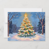 Oh Weihnachtsbaum Wasserfarbe Feiertagskarte (Vorderseite)