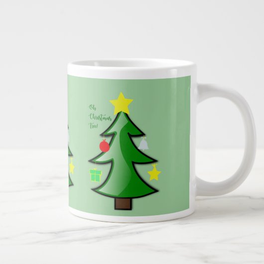 Oh, Weihnachtsbaum Wir Liebe Ihre Sprudelstellen Jumbo-Tasse (Rechts)