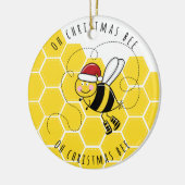 oh Weihnachtsbäume niedliche lustige Puppenkarte Keramik Ornament (Links)