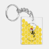 oh Weihnachtsbäume niedliche lustige Puppenkarte Schlüsselanhänger (Vorderseite links)