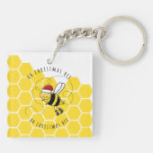 oh Weihnachtsbäume niedliche lustige Puppenkarte Schlüsselanhänger (Rückseite)