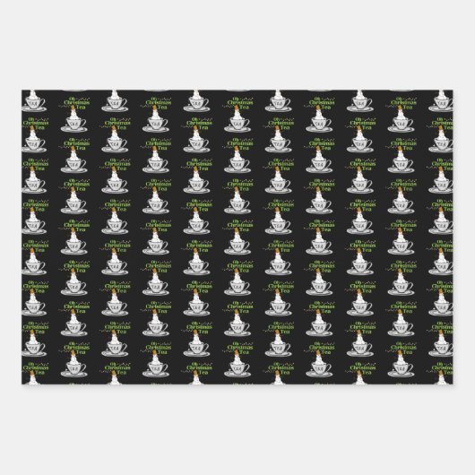 Oh Weihnachtsgebäck - Tee Lover Xmas Urlaub Geschenkpapier Set (Vorderseite 2)