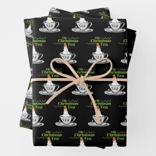 Oh Weihnachtsgebäck - Tee Lover Xmas Urlaub Geschenkpapier Set (Beispiel)