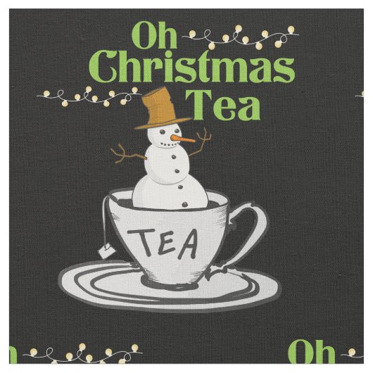 Oh Weihnachtsgebäck - Tee Lover Xmas Urlaub Stoff (Nahaufnahme)