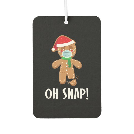 Oh, | Weihnachtsgingerbäckermaske Autolufterfrischer (Vorderseite)