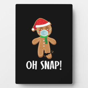 Oh,   Weihnachtsgingerbäckermaske Fotoplatte