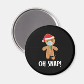 Oh, | Weihnachtsgingerbäckermaske Magnet (Vorderseite/Rückseite)