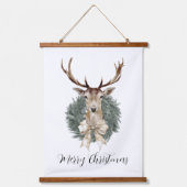 Oh Weihnachtshirsch Wandteppich Mit Holzrahmen (Vorderseite)