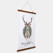 Oh Weihnachtshirsch Wandteppich Mit Holzrahmen (Gewinkelt)