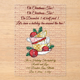 Oh Weihnachtstee! Acryleinladungen