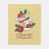 Oh Weihnachtstee! Fleecedecke (Vorderseite)