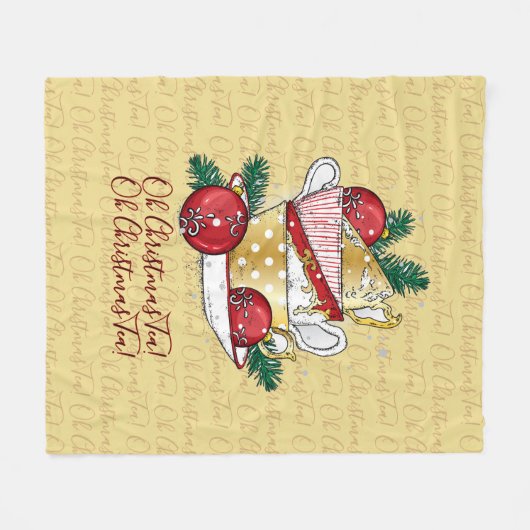 Oh Weihnachtstee! Fleecedecke (Vorderseite (Horizontal))