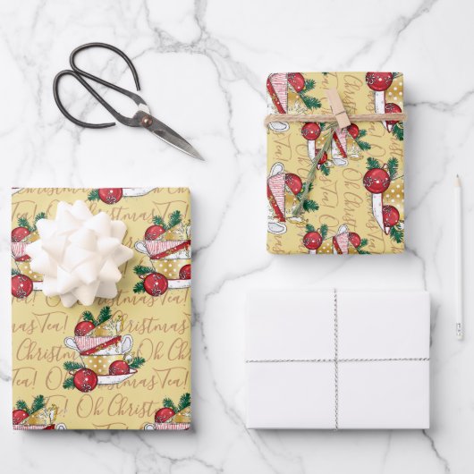 Oh Weihnachtstee! Geschenkpapier Set (Vorderseite)