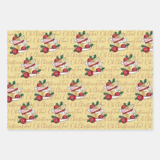 Oh Weihnachtstee! Geschenkpapier Set (Vorderseite)
