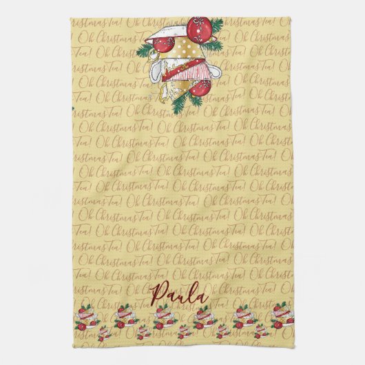 Oh Weihnachtstee! Geschirrtuch (Vertikal)