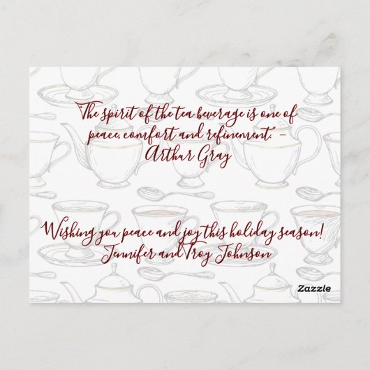 Oh Weihnachtstee! Postkarte (Rückseite)