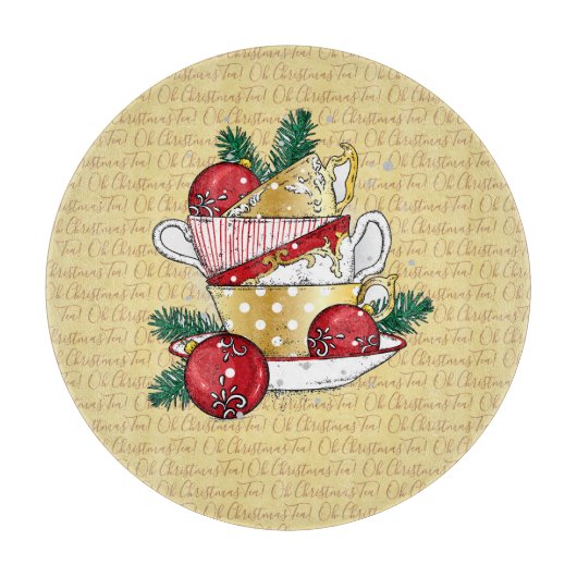 Oh Weihnachtstee! Schneidebrett (Vorderseite)
