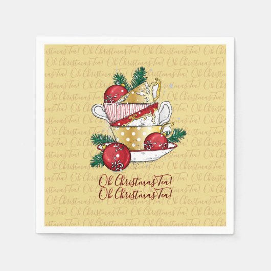 Oh Weihnachtstee! Serviette (Vorderseite)