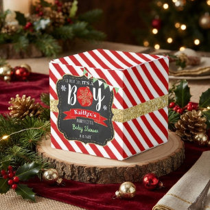 "Oh, welche Freude, es ist ein Junge!" Weihnachts- Geschenkschachtel