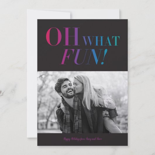 Oh welche Spaß-Feiertags-Karte Feiertagskarte (Vorderseite)