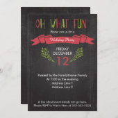 Oh welche Spaß-Feiertags-Party Einladungen (Vorne/Hinten)