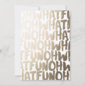 OH- WELCHE SPASSschwarz-Feiertags-Party Einladung (Rückseite)