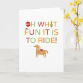 Oh, welcher Spaß es ist, Pferdereiter zu reiten Karte (Gelbe Blume)