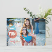 Oh welcher Spaß Feiertagskarte (Stehend Vorderseite)