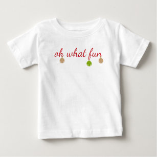 Oh welcher Spaß! Weihnachtsentwurf Baby T-shirt