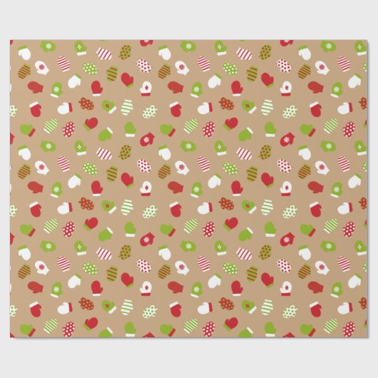 Oh welcher Spaß! Weihnachtshandschuh-Packpapier Geschenkpapier (Flach)