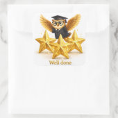 Oh well done three goal stars achievement square s quadratischer aufkleber (Tasche)