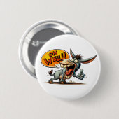 "Oh Well Donkey" Thumbs Up Button (Vorne & Hinten)
