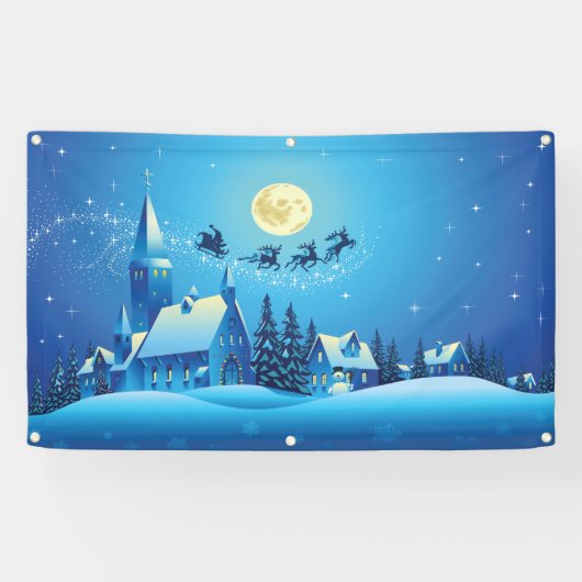 oh wenig Stadt sein Chistmas Banner (Horizontal)