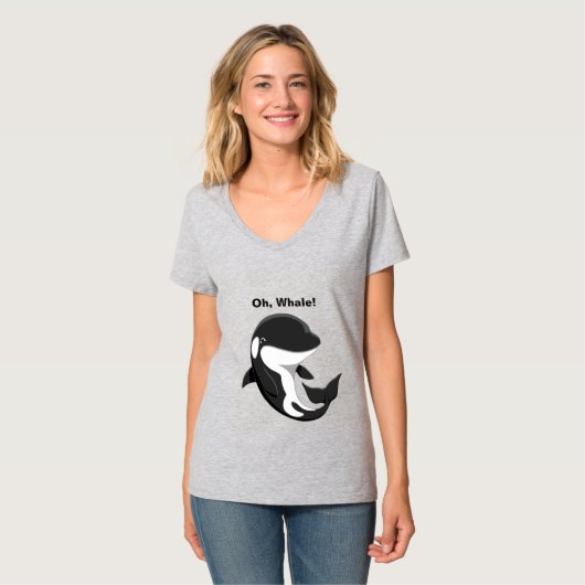 Oh Whale Niedlich Baby Orca Killer Wal T-Shirt (Vorderseite Vollansicht)