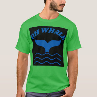 Oh Whale Schwanz in Sea Blue T-Shirt