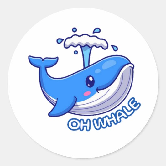 Oh Whale Sticker (Vorderseite)